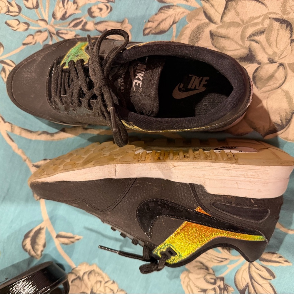 Nike Black and Iridescent Sneakers